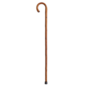 Bastón fijo de madera de castaño oscuro con empuñadura curva en una pieza ErgoNatural