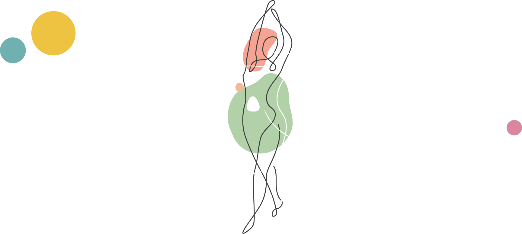 Sección mapeada silueta mujer